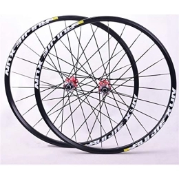 SN Mountain Bike Wheel SN 26 / 27.5 / 29 Inch Bike Wheelset Quick Release Front 2 Rear 4 Peilin Mountain Wheels Carbon Fiber Double Wall Alloy Rim 8-9-10-11 Speed Cassette (Color : Red hub, Size : 29inch)