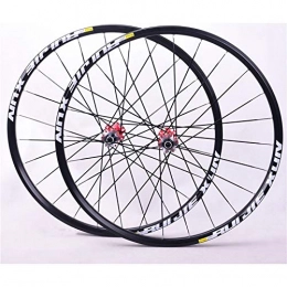 SN Spares SN 26'' 27.5'' 29'' Mountain Bike Wheels Carbon Fiber Bicycle Wheelset QR Front 2 Rear 4 Peilin Hube Double Wall Alloy Rim 8-9-10-11 Speed (Color : Red hub, Size : 26inch)