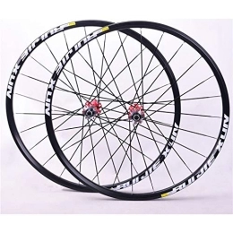 SN Spares SN 26'' 27.5'' 29'' Mountain Bike Wheels Carbon Fiber Bicycle Wheelset QR Front 2 Rear 4 Peilin Hube Double Wall Alloy Rim 8-9-10-11 Speed (Color : Red hub, Size : 27.5inch)