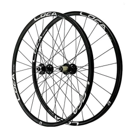 SN Spares SN 26 27.5 Inch Mountain Bike Wheelset MTB Bicycle Wheels Quick Release Ultra Light Alloy Rim Flat Spoke 8-12 Speed Cassette Hub Disc Brake (Color : Black Hub silver label, Size : 26inch)