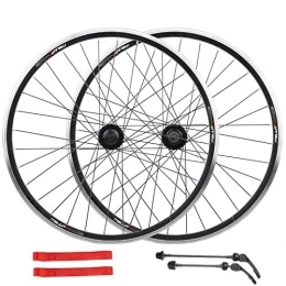 SN Spares SN 26 Cycling Front & Rear Wheel Bick Wheelset Mountain Double Layer Alloy Rim Disc Brake Quick Release 7 / 8 / 9 / 10 / 11 / 12 Speed Cassette Hub (Color : White)