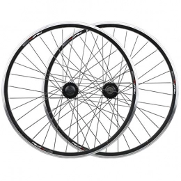 SN Spares SN 26 Inch Bike Wheelset, Front Rear Wheel Bicycle Rim Mountain Disc Brake Double Layer Alloy For 7 8 9 10 11 Speed Cassette Hub (Color : White)