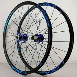 SN Mountain Bike Wheel SN MTB Bicycle Wheelset 26 27.5 Inch Mountain Bike Wheel Quick Release Front Rear Ultralight Alloy Rim Cassette Hub Disc Brake 8-12 Speed (Color : Blue Hub blue label, Size : 26inch)