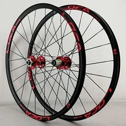 SN Spares SN MTB Bicycle Wheelset 26 27.5 Inch Mountain Bike Wheel Quick Release Front Rear Ultralight Alloy Rim Cassette Hub Disc Brake 8-12 Speed (Color : Red Hub red label, Size : 27.5inch)