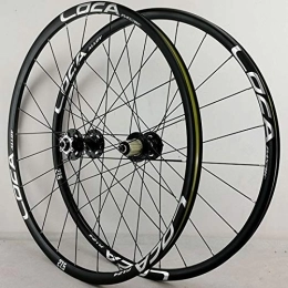 SN Spares SN MTB Bike Wheels 26 / 27.5 / 29 Inch Bicycle Wheelset Disc Brake 6 Pawl Ultralight Double Layer Alloy Rim Quick Release 7-12 Speed 24 Holes (Color : Black Hub silver label, Size : 26inch)