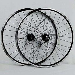 SN Spares SN MTB Bike Wheelset 26 Inch Ultralight Mountain Bicycle Rims Front 2 Rear 4 V Brake Disc Brake Double Layer Alloy Wheel 7 8 9 10 11 Speed (Color : Black Hub)