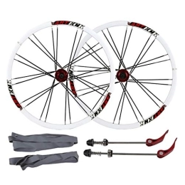 SN Spares SN Outdoor 26inch Bikes Wheels, Double Wall MTB Rim Quick Release V-Brake Hybrid / Mountain Bike 24 Hole Disc 7 8 9 10 Speed Training (Color : A, Size : 26inch)