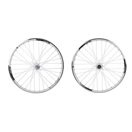 SN Spares SN Outdoor Mountain Bike Bicycle Wheelset 26 Inch, Double Wall MTB Rim Quick Release Bike V Brake Disc Brake Hybrid 7 8 9 10 Speed 32 Holes Training (Color : White, Size : 26inch)