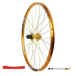 SN Spares SN Outdoor MTB Bike Rear Wheel 26, Double Wall Mountain Rim Quick Release Disc Brake Mountain Bike 7 8 9 10 Speed Wheels Training (Color : Yellow)
