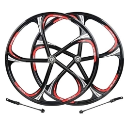 SN Spares SN Ultralight Cycling Wheels 26, Double Wall MTB Rim Quick Release V-Brake Hybrid / Mountain Bike Hole Disc 7 8 9 10 Speed Wheel