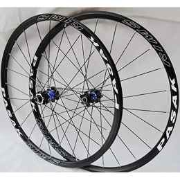 SN Spares SN Ultralight Mountain Bike Wheelset 26 / 27.5 Inch Bicycle Wheel 24 Hole Straight Pull 4 Bearing Disc Brake Wheels Quick Release 7 / 8 / 9 / 10 Speed (Color : Black Carbon Blue Hub, Size : 26inch)
