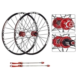 SN Spares SN Ultralight MTB Bike Wheelset 27.5 Inch, Double Wall Cycling Wheels Quick Release Disc Brake 24 Holes Rim Compatible 8 9 10 11 Speed Wheel (Color : Safflower drum, Size : 26 inch)