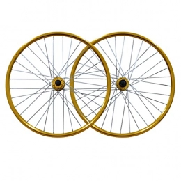 TANGIST Spares TANGIST 26" Mountain Bike Wheelsets 3D High Strength Aluminum Alloy Rim Bike Wheel Quick Release Disc Brakes 32H fit 7-10 Speed Cassette 2359g (Color : Gold)