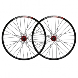TANGIST Spares TANGIST Bike Wheelset, 26 Inch Mountain Cycling Wheels, Double Alloy Disc Brake for 7-10 Speed Freewheels / Quick Release Axles Bicycle Accessory (Color : Red)