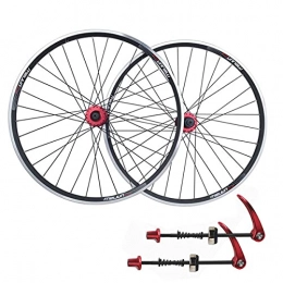 TANGIST Spares TANGIST Mountain Bike Wheelset 26 Inch Cycling Bike Aluminum Alloy Rim V / Disc Brake Quick Release 32H fit 7-10 Speed Cassette Bicycle Wheelset 2300g