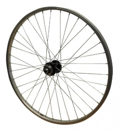 Trinity B2B Spares Trinity B2B 26" FRONT Bolted Quando Black 6 Bolt Disc Hub and Silver Rim MTB Bike Wheel Bike part