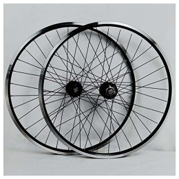 TYXTYX Mountain Bike Wheel TYXTYX 26 Inch Front Bicycle Wheel MTB Bike Wheelset Rear Mountain Bike Wheelset Double Wall Aluminum Alloy Disc / V-Brake Cycling Bicycle Wheels 32 Hole Rim 7 / 8 / 9 / 10 Cassette Wheels, Black