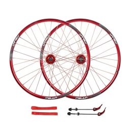 TYXTYX Mountain Bike Wheel TYXTYX 26" MTB Bicycle Wheel Set, Black Bike Bearings Hub, Compatible 7-8-9-10 Speed Freewheel Aluminum Alloy Front Rear Wheel