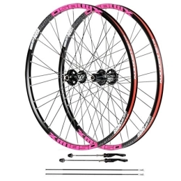 TYXTYX Mountain Bike Wheel TYXTYX Bike Wheelsets 26, Double Wall Aluminum Alloy MTB Cycling Quick Release Disc Brake 32 Hole Disc COMPATIBLE 8 9 10 Speed