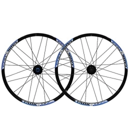 TYXTYX Mountain Bike Wheel TYXTYX Cycling Wheels Bike Wheel Set 24" MTB Wheel Double Wall Alloy Rim Tires 1.5-2.1" Disc Brake 7-11 Speed Palin Hub Quick Release 24H (Color : Blue-B)