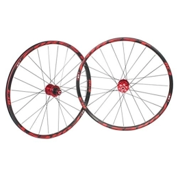 TYXTYX Mountain Bike Wheel TYXTYX Mountain Bike Double Wall Wheelset 26" 27.5" Disc Brake Bicycle Wheel Alloy Rim MTB Sealed Bearing Quick Release 32 Hole Disc Brake 8 9 10 11 Speed (Color : Red, Size : 27.5in)