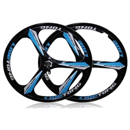 TYXTYX Mountain Bike Wheel TYXTYX Mountain Bike Wheel (Rear Wheel+front Wheel), Rim 26 Inch Magnesium Alloy One Wheel Bicycle Set Disc Brake Accessories 26-Inches Bikes Wheels with Bearing Hubs Integrally Wheelset, Blue