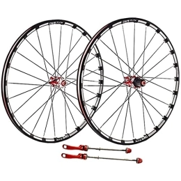 TYXTYX Mountain Bike Wheel TYXTYX Mountain Bike Wheelset, 26 / 27.5 / 29 Inches, MTB Bicycle Rear Wheel Double Walled Aluminum Alloy Rim Disc Brake Carbon Fiber Hub Quick Release 7 / 8 / 9 / 10 / 11 Speed Cassette (Size : 26in)