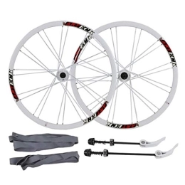 TYXTYX Mountain Bike Wheel TYXTYX Mountain Bike Wheelset MTB Bicycle Front Rear Wheel 26 Inches, 24H Quick Release 7 8 9 10 Speed Disc Double Wall Rim