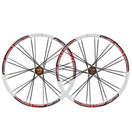 TYXTYX Spares TYXTYX MTB 26" Bike Wheel Set Bicycle Wheel Double Wall Alloy Rim Tires 1.5-2.1" Disc Brake 7-11 Speed Palin Bearing Hub Quick Release 24H 6 Colors