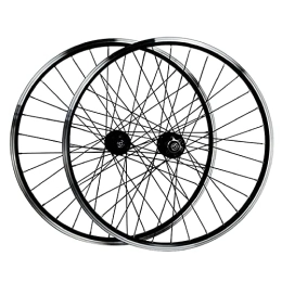 TYXTYX Mountain Bike Wheel TYXTYX MTB Bicycle Wheelset 26" 27.5 inch 29er, Double Wall Aluminum Alloy V-Brake Cycling Wheels 32 Holes Compatible 7-12 Speed (Color : Black, Size : 27.5 inch)