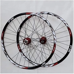 TYXTYX Spares TYXTYX MTB Wheelset 26 inch 27.5" 29ER Bicycle Rim Double Wall Alloy Bike Wheel Hybrid / Mountain for 7 / 8 / 9 / 10 / 11 Speed (Color : Red, Size : 29 inch)