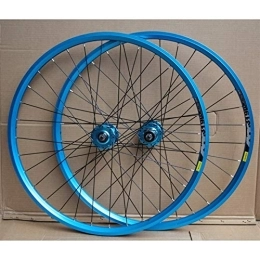 TYXTYX Mountain Bike Wheel TYXTYX Quick Release Axles Bicycle Accessory MTB Bike Wheelset 24 Inch Double Layer Rim Disc / Rim Brake Bicycle Wheel 8-10 Speed 32H Road Bicycle Cyclocross Bike Wheels (Color : B-Blue)