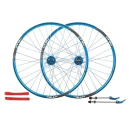 SN Spares Ultralight 26 Inch Bike Wheelset, Cycling Wheels Mountain Bike Disc Brake Wheel Set Quick Release Palin Bearing 7 / 8 / 9 / 10 Speed Wheel (Color : Blue, Size : 26INCH)