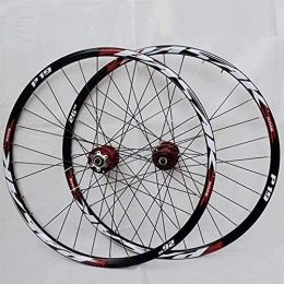 UPPVTE Spares UPPVTE 26 / 27.5 / 29 Inch MTB Cycling Wheels, Quick Release Bicycle Front / Rear Wheel Disc Brake Double Wall 32 Hole 7-11 Speed Wheel (Color : Red, Size : 29inch)