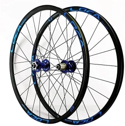 UPPVTE Spares UPPVTE 26 / 27.5 / 29in MTB Bicycle Wheels Disc Brake Double Wall Wheelset Quick Release Aluminum Alloy Rim Sealed Bearing for 7-12 Speed Wheel (Color : Blue, Size : 29inch)