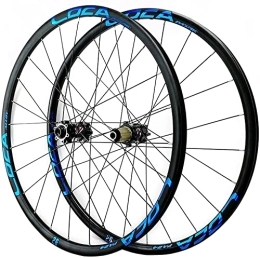 UPPVTE Spares UPPVTE 26 / 27.5 / 29Inch MTB Bicycle Wheelset, 24 Holes Barrel Shaft Ultra-Light Aluminum Alloy Front Rear Wheel Disc Brake 8-12 Speed Wheel (Color : Blue, Size : 26inch)