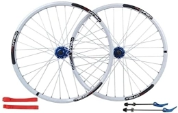 UPPVTE Mountain Bike Wheel UPPVTE 26 Inch Mountain Bike Cycling Wheels, Quick Release Palin Bearing 7 / 8 / 9 / 10 Speed Disc Brake Wheel Set 1560g Wheel Wheel (Color : White, Size : 26 Inch)