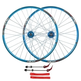 UPPVTE Spares UPPVTE 26 Inch Mountain Cycling Wheels, Alloy Double Wall Rim Disc Brake Quick Release Sealed Bearings 7 8 9 10 Speed Bike Wheelset Wheel (Color : Blue, Size : 26inch)