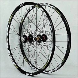 UPPVTE Mountain Bike Wheel UPPVTE 32H Bicycle Wheel Set, 26 / 27.5 / 29 Aluminum Alloy MTB Front Rear Wheel Double Wall Disc Brake 7-11 Speed QR Axles Bicycle Accessory Wheel