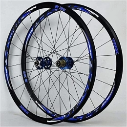 UPPVTE Spares UPPVTE MTB Bicycle Wheelset 700C, Aluminum Alloy V-Brake / Disc Brake Road Bike Cycling Quick Release Hub 11 Speed Off-Road Wheels Wheel (Color : Blue, Size : 29 inch)