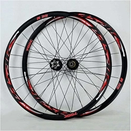 UPPVTE Mountain Bike Wheel UPPVTE MTB Bike Wheels 29Inch, Aluminum Alloy 700C Road Rim V Brake / Disc Brake Compatible 7 / 8 / 9 / 10 / 11 Speed Off-road Wheelset Wheel (Color : Red, Size : 29 inch)