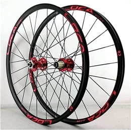 UPPVTE Spares UPPVTE MTB Wheelset 26 / 27.5 / 29in Cycling Wheels Ultralight Aluminum Alloy Disc / V Brake Quick Release 8 / 9 / 10 / 11 / 12 Speed Wheel (Color : Red, Size : 29inch)