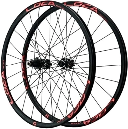 UPVPTK Mountain Bike Wheel UPVPTK 26 / 27.5 / 29" Bike Front Rear Wheelset, Ultralight Alloy Mountain Bike Wheel Thru Axle 24 Holes Disc Brake MTB Bicycle Rims 12 Speed Wheel (Color : Red, Size : 26INCH)