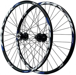 UPVPTK Mountain Bike Wheel UPVPTK 26 / 27.5 / 29" Mountain Bike Wheelset, Disc Brake 7 8 9 10 11 12 Speed 32 Holes Double Walled Aluminum Alloy Quick Releas Bicycle Wheels Wheel (Color : Blue, Size : 27.5INCH)