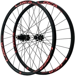 UPVPTK Mountain Bike Wheel UPVPTK 26" / 27.5" / 29" MTB Bike Front and Rear Wheel, Disc Brake Bicycle Wheelset Ultralight Alloy Rim Thru Axle 24 Holes 12 Speed Wheel (Color : Red, Size : 26INCH)