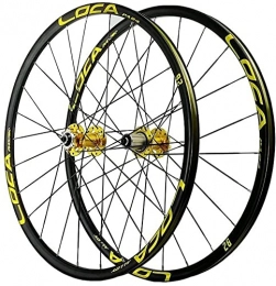 UPVPTK Mountain Bike Wheel UPVPTK 26 27.5 29in MTB Bike Wheelset, Disc Brake Sealed Bearing Bicycle Rims for 7 8 9 10 11 Speed Cassette QR Mountain Bike Wheels Wheel (Color : Gold, Size : 27.5inch)