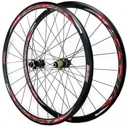 UPVPTK Mountain Bike Wheel UPVPTK 700C Front Rear Wheel Set, Disc Brake Road Hybrid / Mountain Bike V / C Brake 7 / 8 / 9 / 10 / 11 / 12 Speed Flywheels Wheel (Color : Red, Size : QR)