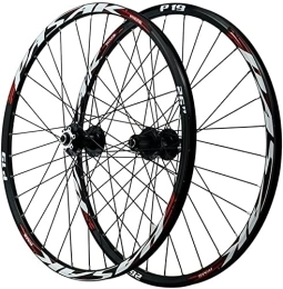 UPVPTK Mountain Bike Wheel UPVPTK Bicycle Front Rear Wheels 26 / 27.5 / 29Inch, Alloy Rim MTB Bike Wheelset 32H Disc Brake 7-12 Speed Quick Release MTB Bike Wheel Wheel (Color : Red, Size : 27.5INCH)