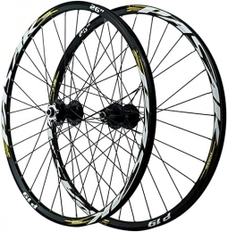 UPVPTK Mountain Bike Wheel UPVPTK Hybrid / Mountain Bike Wheelset 26 / 27.5 / 29in, Quick Release 32 Holes Disc Brake Double Walled Aluminum Alloy Rim 7 8 9 10 11 12 Speed Wheel (Color : Gold, Size : 26INCH)