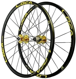 UPVPTK Mountain Bike Wheel UPVPTK Mountain Bicycle Wheelset 26" / 27.5" / 29" Disc Brake Quick Release 24 Holes Ultralight Aluminum Alloy MTB Rim 8 9 10 11 12 Speed Wheel (Color : Gold, Size : 26INCH)